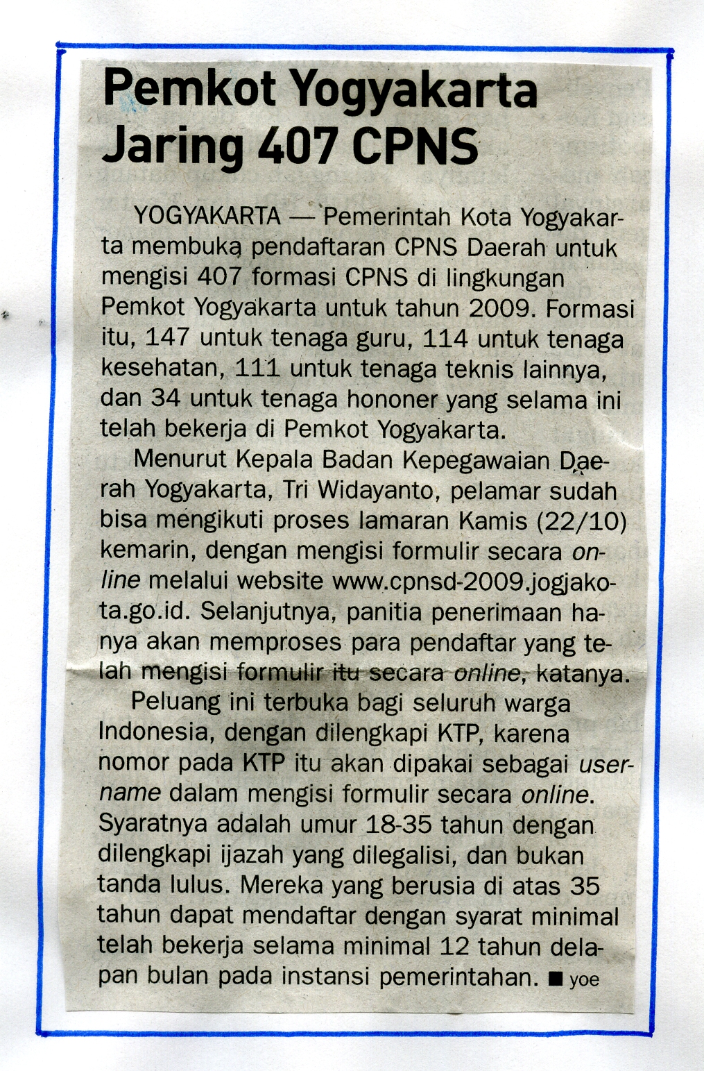 Kliping jogja terbaru